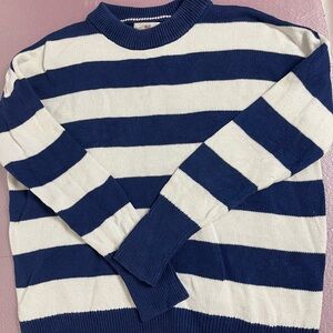 Vineyard Vines Blue and White Striped Crewneck Sweater